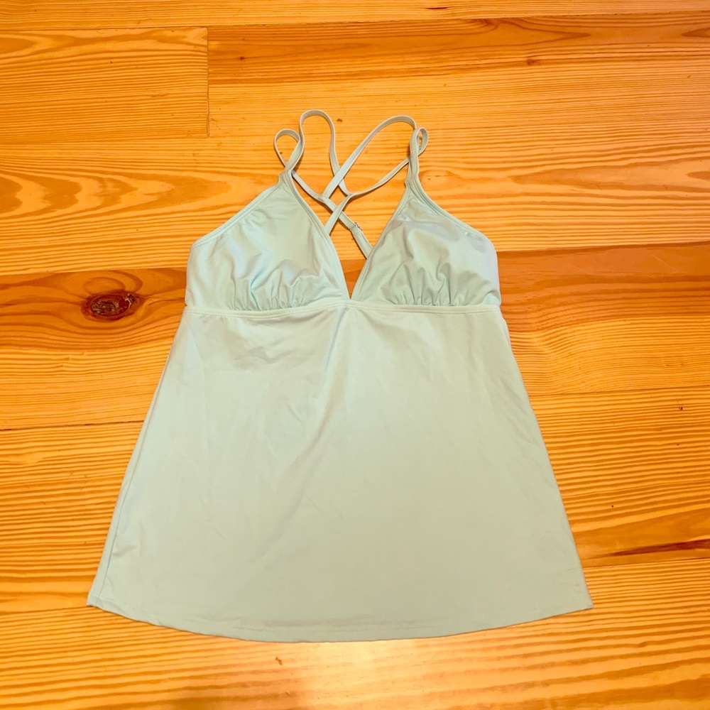 Athleta Swim Tankini Top Size Large Blue